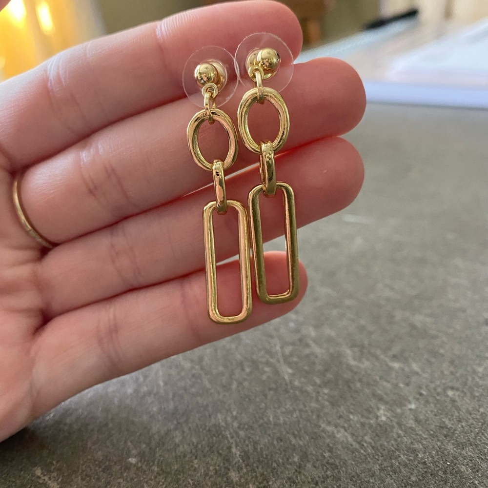 Gold dangle earrings